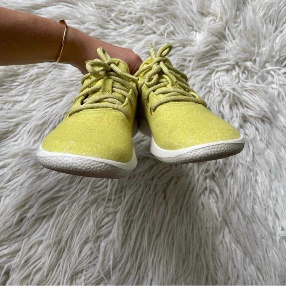 Allbirds | Elephant Grass Yellow Wool Runners Lace Up Low Top Sneakers s…